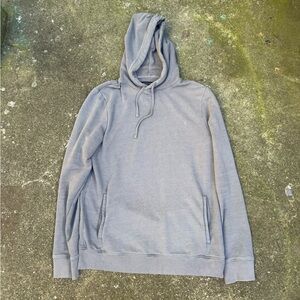 AllSaints Ramskull Hoodie Gray Men’s M Minimal Streetwear Pullover Sweatshirt